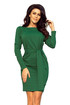 Solid colour cotton ladies dress with sleeves