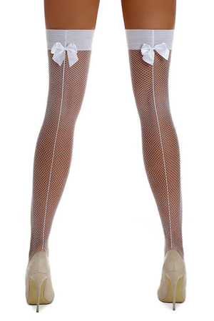 Women's self-holding stockings with a ribbon 20 DEN soft transparent material sensually highlights your feet on the inside of