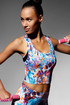 Colorful sports crop top