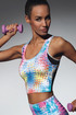Colorful sports crop top