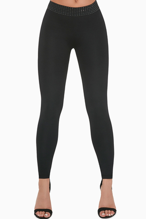 Women's slimming leggings shaping the figure elegant decorated waist made of highly flexible SQUEEZE material, which shapes