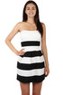 Short striped dress with narrow straps