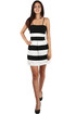 Short striped dress with narrow straps