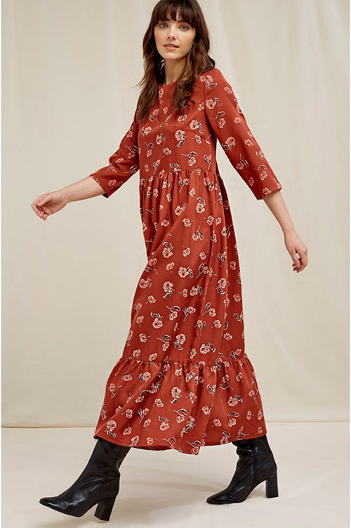 ECO women's patterned ankle-length dress