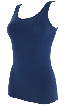 Solid colour women's cotton tank top in a simple BASIC cut. Keeps your back warm in any weather. made of stretch cotton knit