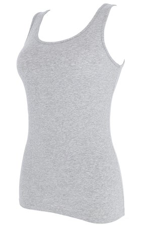 Solid colour women's cotton tank top in a simple BASIC cut. Keeps your back warm in any weather. made of stretch cotton knit