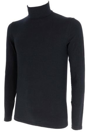 Men's cotton turtleneck with long sleeves. made of stretch cotton knit front and back opaque long sleeves for cooler weather