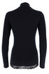 Cotton lace turtleneck with long sleeves