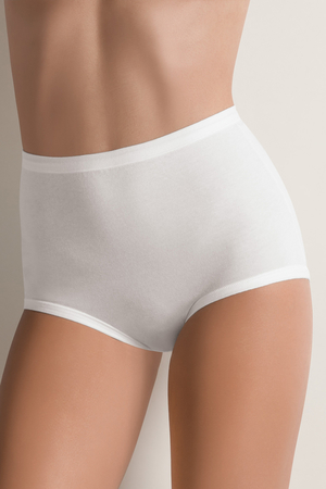 Women's boxer shorts panties with high waist made of elastic knit combination of beech viscose and cotton comfortable