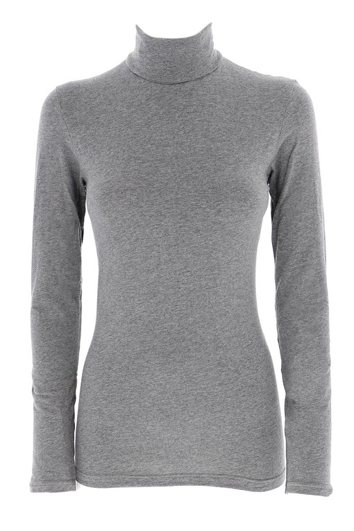 Women's cotton turtleneck with long sleeves