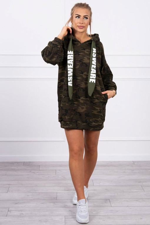 Camouflage sweatshirt and dress
