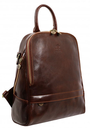 Women's leather backpack from the luxury Premium line. Convertible design ensures easy conversion of a backpack into a