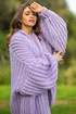 Oversized women's wool cardigan