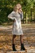 Wool two-tone knitted dress