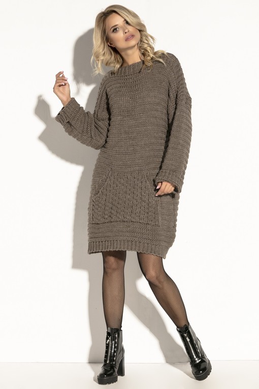 Women's wool dress with pocket