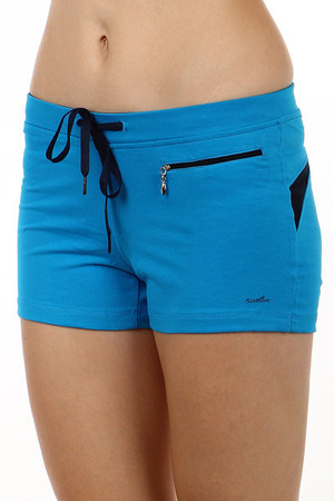 Sports shorts with colored elements. Material: 65% cotton, 25% polyester, 10% elastane