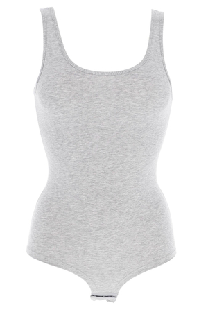Women's sleeveless cotton bodysuit. made of fine cotton knit hook and eye fastening at the crotch your back will always be