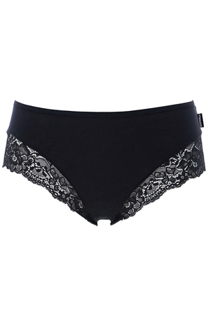 Women's panties with decorative lace on the legs. made of elastic cotton knit 2 pcs in a pack for a discounted price panties