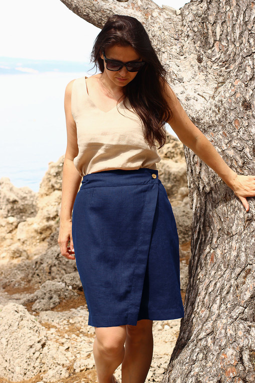 Linen wrap skirt Lotika Premium collection