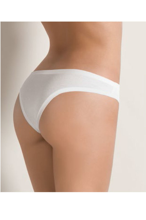 Women's brazilian panties made of beech viscose and cotton. made of elastic knit pleasant monochrome underwear, fits