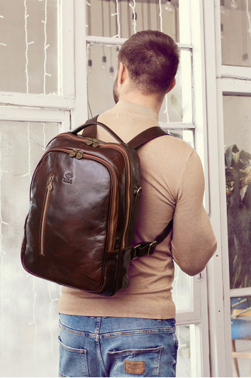 Leather unisex backpack Premium collection