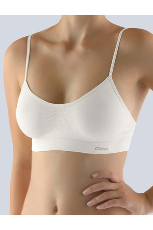 Cotton bra from Czech lingerie manufacturer Milpex seamless narrow straps reinforced elasticated underband pleasant and