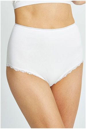 High-waisted cotton briefs from English sustainable fashion brand PeopleTree monochrome design high waisted is comfortable