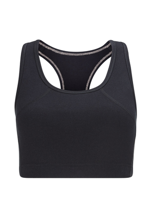 Women's solid colour exercise bra Environmentally friendly English brand PeopleTree visible seams two layer provides