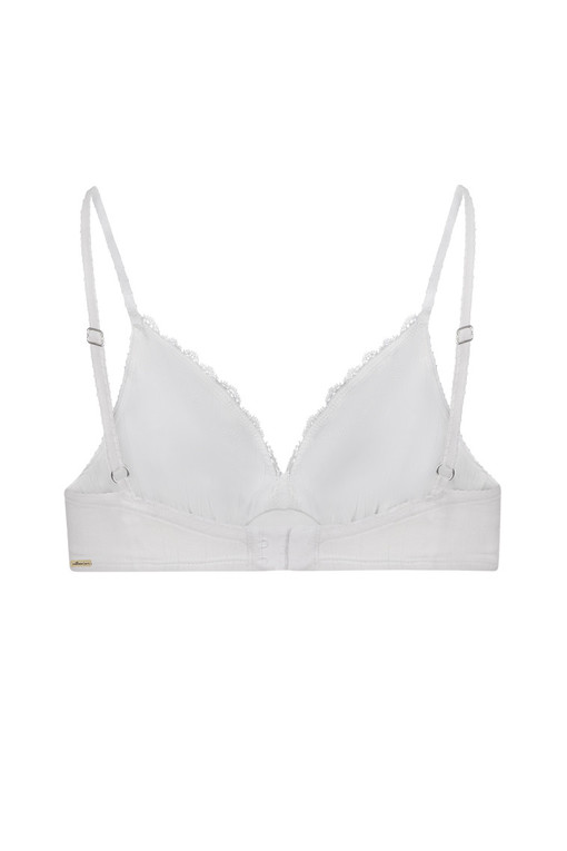 Bra made of bio-cotton with lace decoration