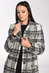 Women's plaid wool coat