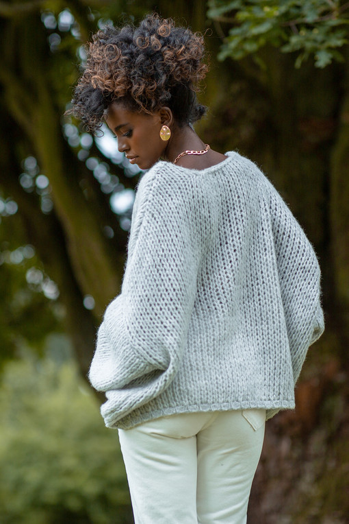Oversized women's knitted sweater