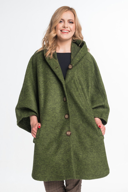 Ladies hooded pelerina 100% wool