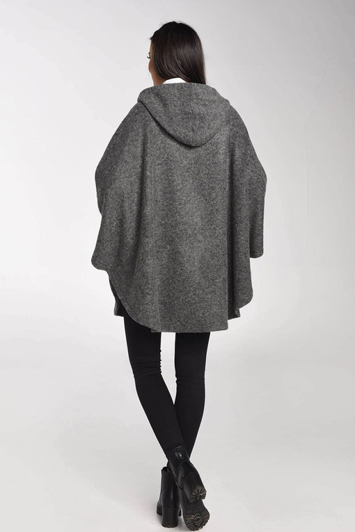 Ladies hooded pelerina 100% wool