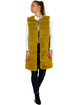 Long quilted fur vest