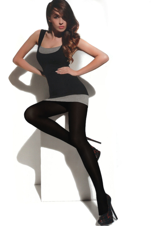 Black tights 1200 DEN classic comfortable on the body wide elastic waist easy to combine adjusts to the body Material : 50%