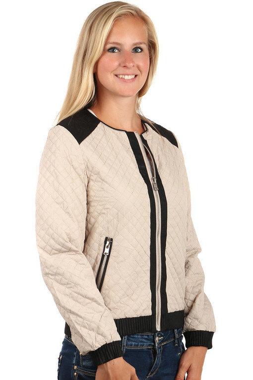 Quilted zippered ladies jacket