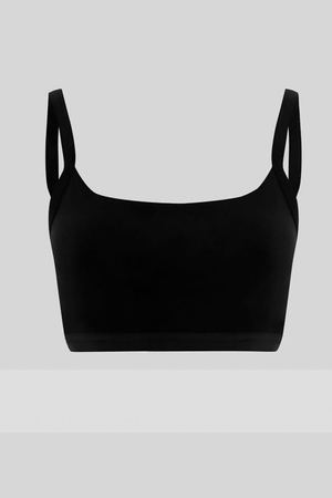 Women's bra by German brand Hempro from the sustainable Hemp Line collection monochrome narrow straps double front narrow