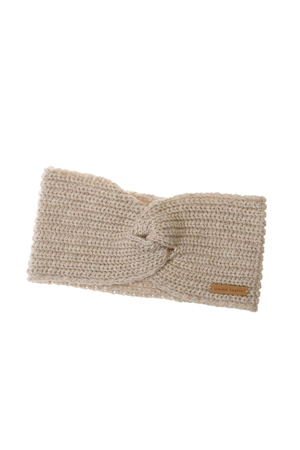 Living Crafts ladies' warm hairband monochrome knitted connection of ends on the forehead small sewn logo warm soft and