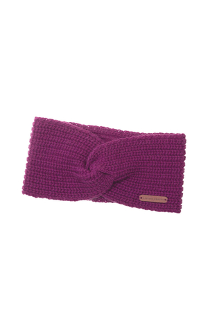 Living Crafts ladies' warm hairband monochrome knitted connection of ends on the forehead small sewn logo warm soft and