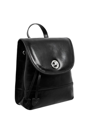 Women's Time Resistance City Backpack can also be worn as a handbag made in Italy cowhide leather adjustable strap length