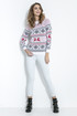 Warm sweater with Christmas motif