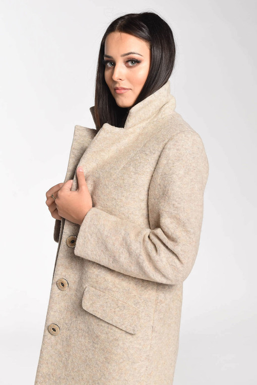 Women's straight wool coat