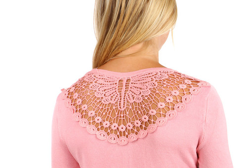 Ladies sweater lace on back