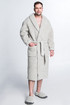 Warm unisex merino wool bathrobe