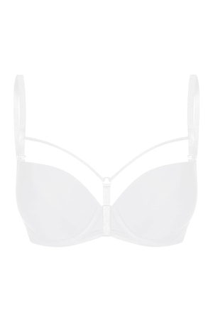 Interchangeable bra straps in three colour options two narrow stripes central connecting eyelet easy to change a striking