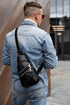 Premium leather crossbody bag