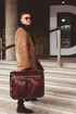Luxury Italian Leather Suit Bag