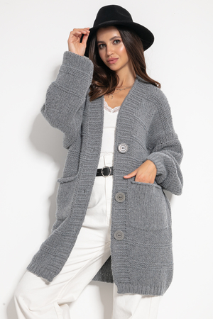 Wool oversized button-up sweater 100% wool fits every body hides flaws longer cut button closure long wide sleeves with cuff