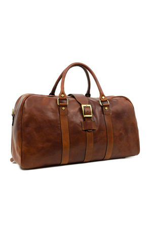 Matte leather travel bag by Time Resistance main part without division two inner side pockets with zipper one inner side