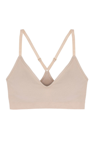 One-colour bralette bra from Dutch brand Dorina seamless without clasp without underwire and reinforcement removable breast